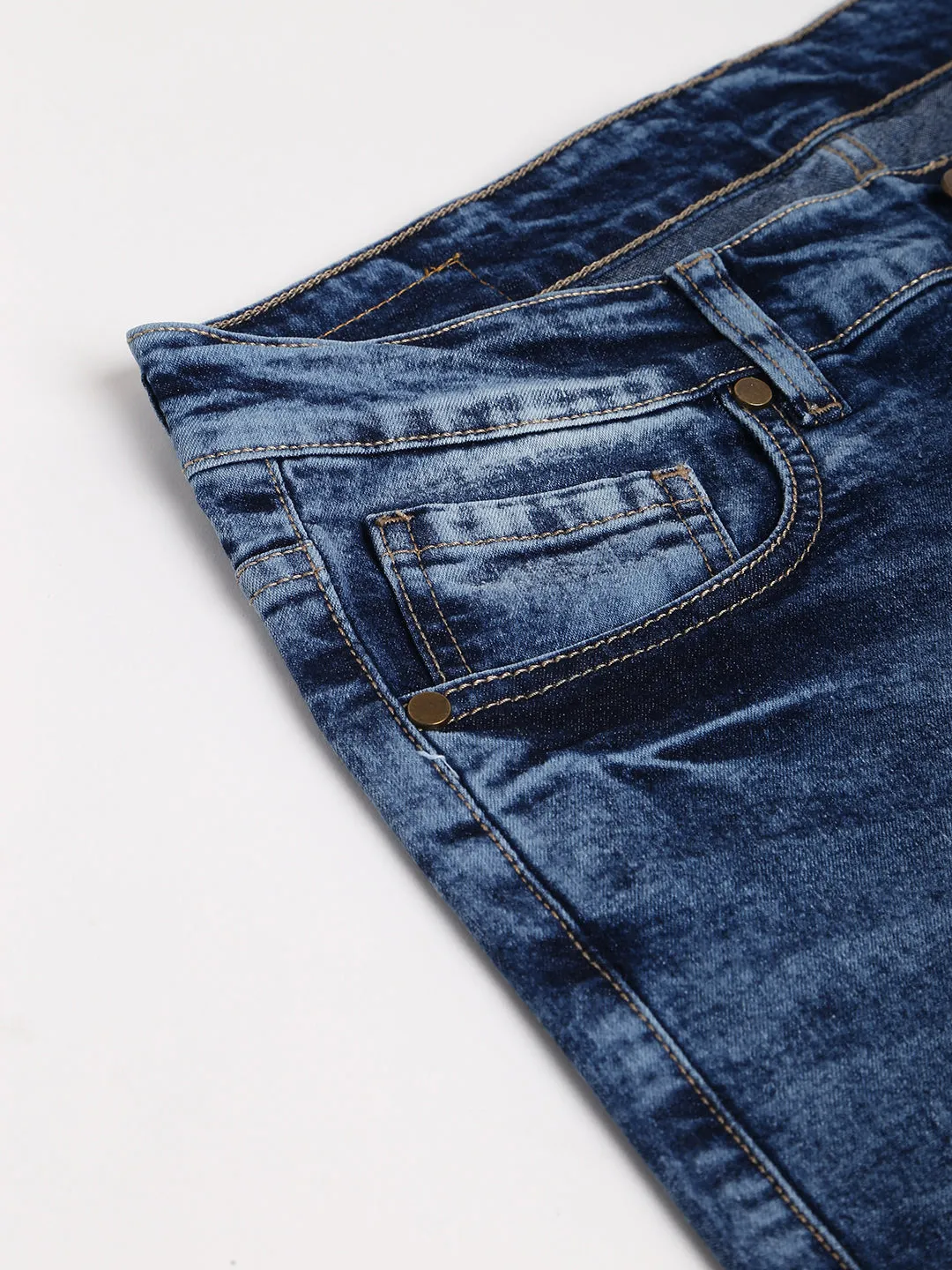 Men's Towel Blue Slim Fit Mid Rise Denim Jeans