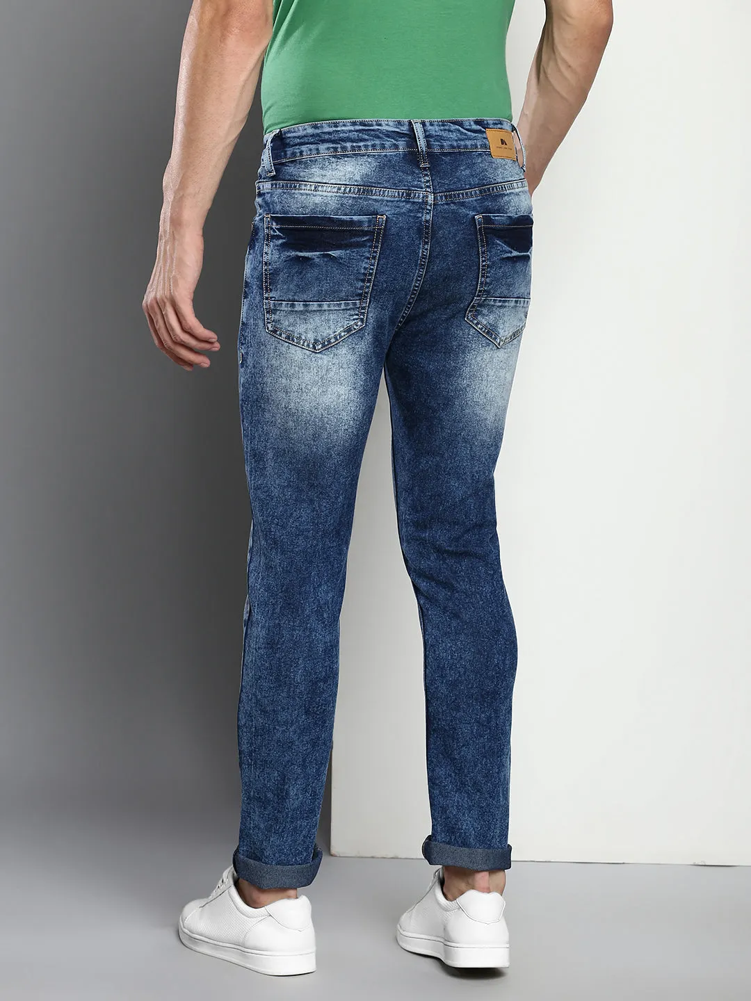 Men's Towel Blue Slim Fit Mid Rise Denim Jeans