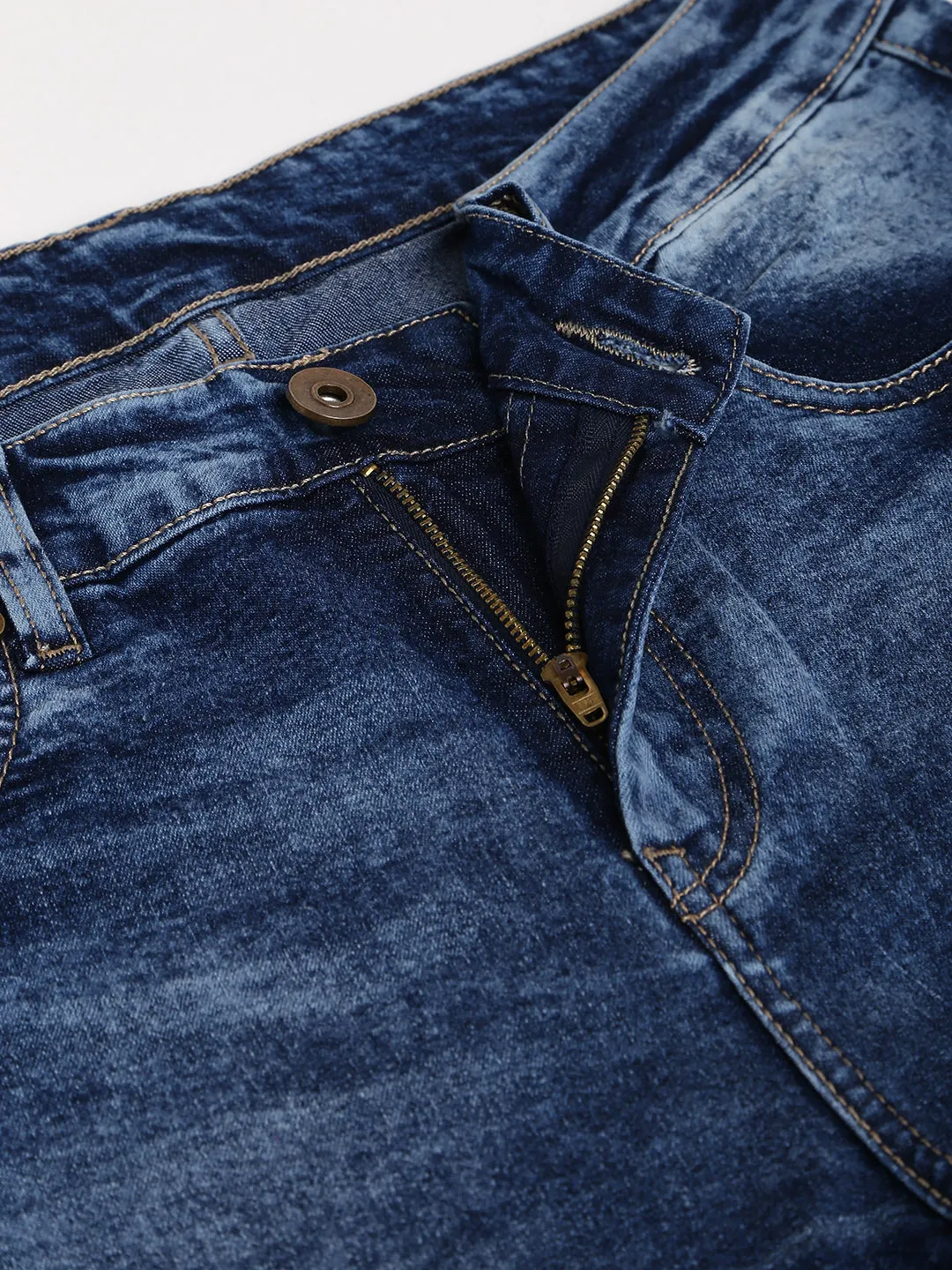 Men's Towel Blue Slim Fit Mid Rise Denim Jeans