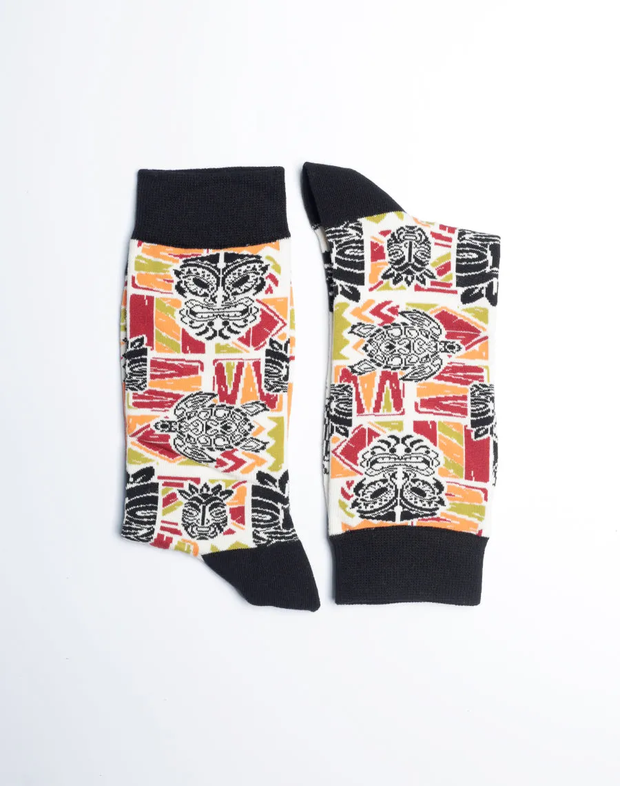 Men's Tribal Mashup Hawaiian Crew Socks