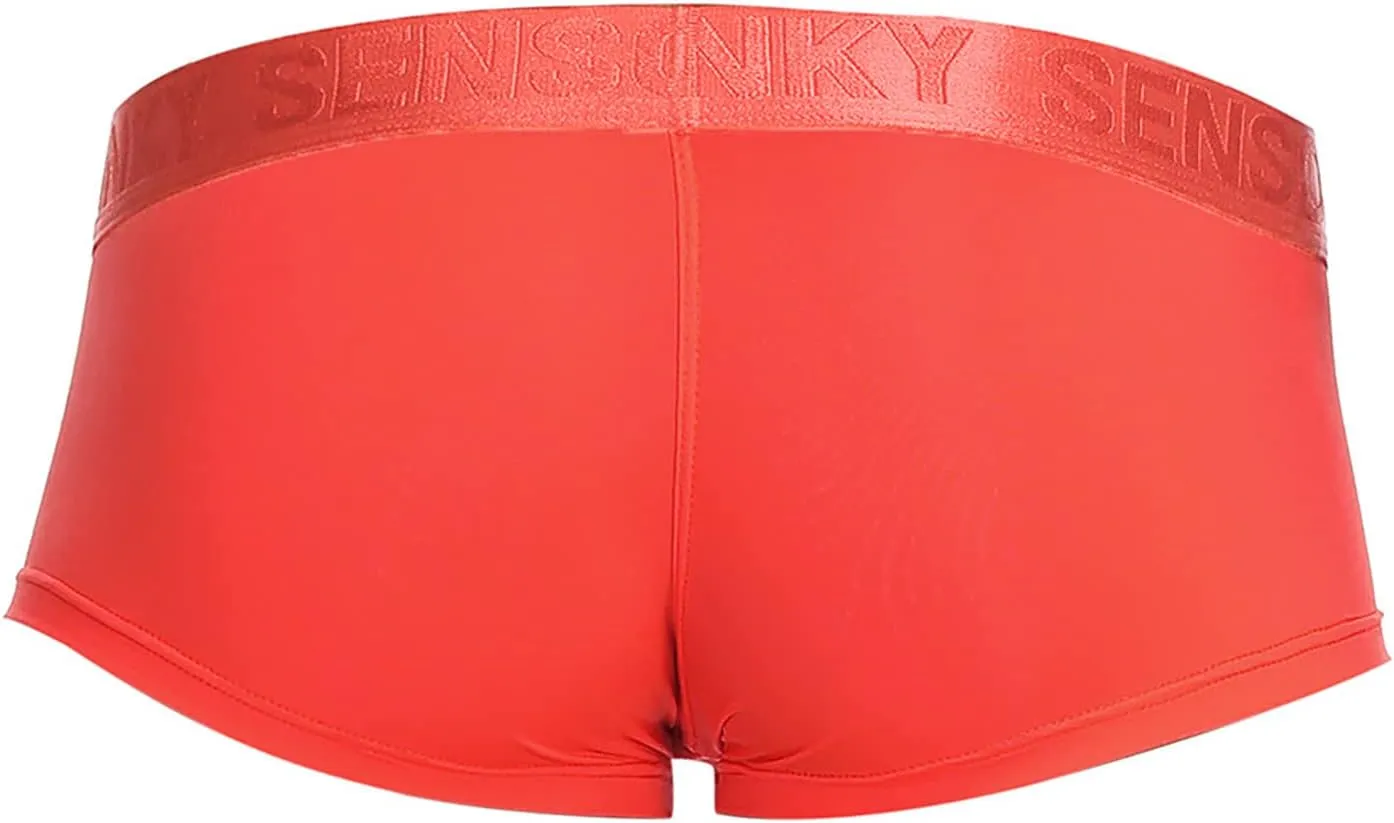 Men's Underwear Boxer Brief Breathable High Waisted Cotton Sexy Boxer Briefs Stretch Comfortable Cool Soft Pouch Trunks