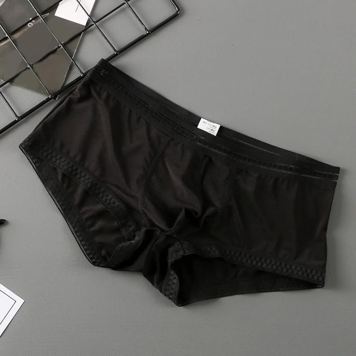 Men's Underwear Boxer Brief Sexy High Waisted Breathable Cotton Boxer Briefs Pouch Soft Cool Comfortable Stretch Underwear