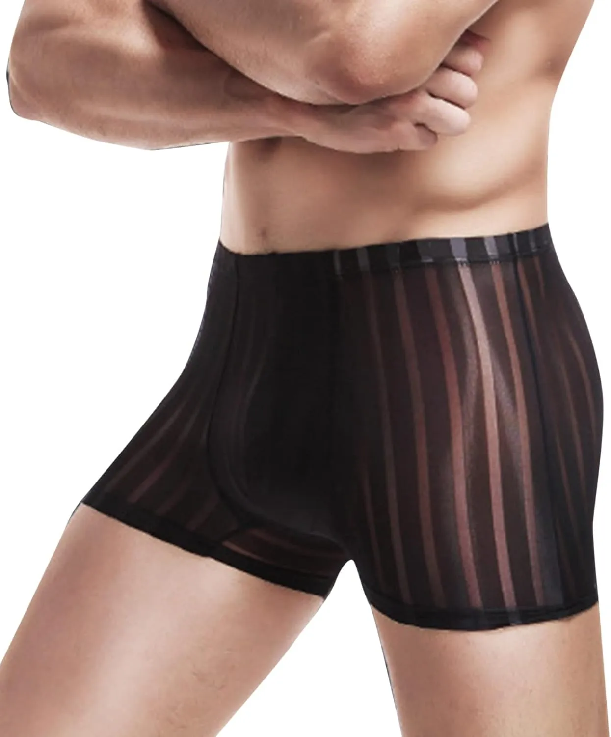 Mens Underwear Boxer Briefs High Waisted Breathable Sexy Cotton Boxer Briefs Stretch Soft Pouch Comfortable Cool Underwear
