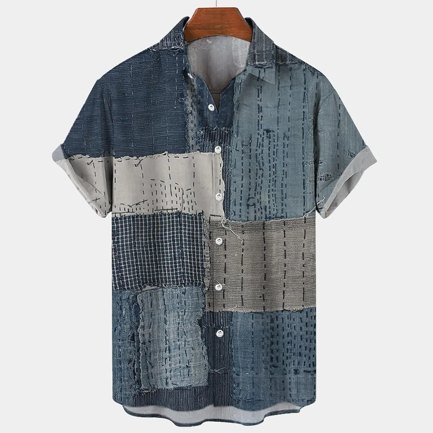 Mens Unique Pattern Hawaiian Shirt Mens Button Down Short Sleeve Shirt Beach Short Sleeve Floral Vacation Outfits