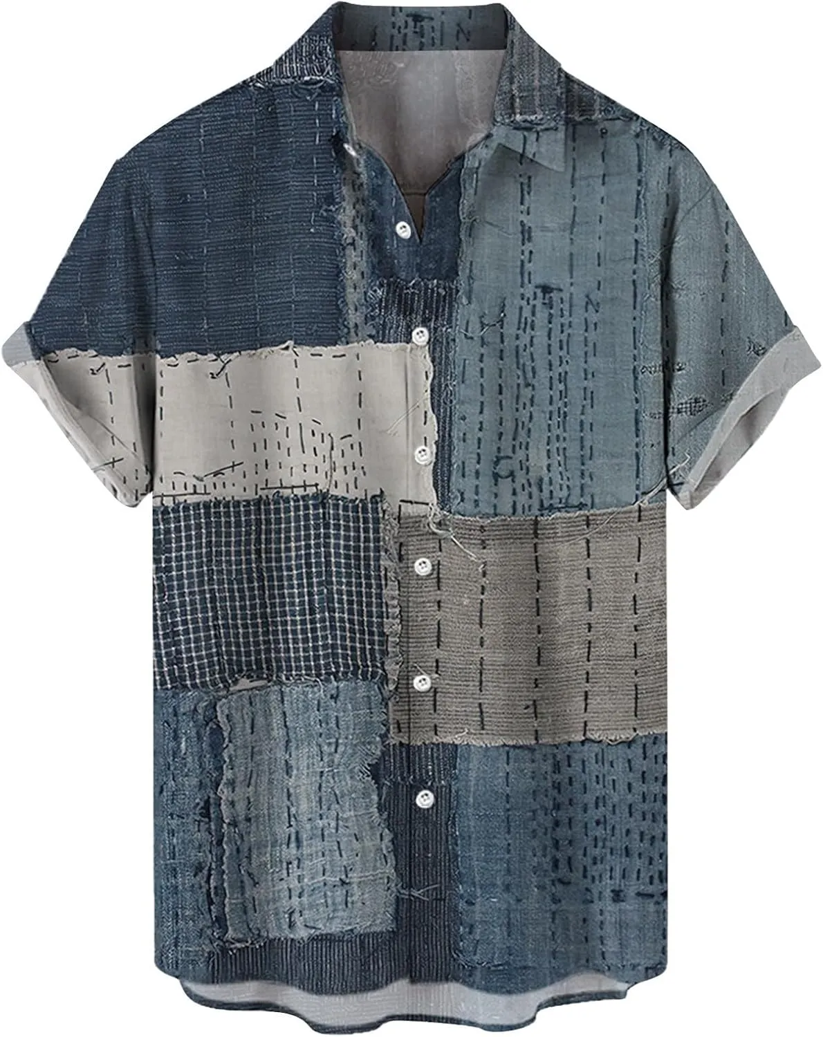 Mens Unique Pattern Hawaiian Shirt Mens Button Down Short Sleeve Shirt Beach Short Sleeve Floral Vacation Outfits