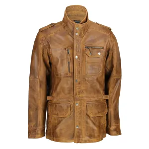 MENS VINTAGE TAN MILITARY JACKET