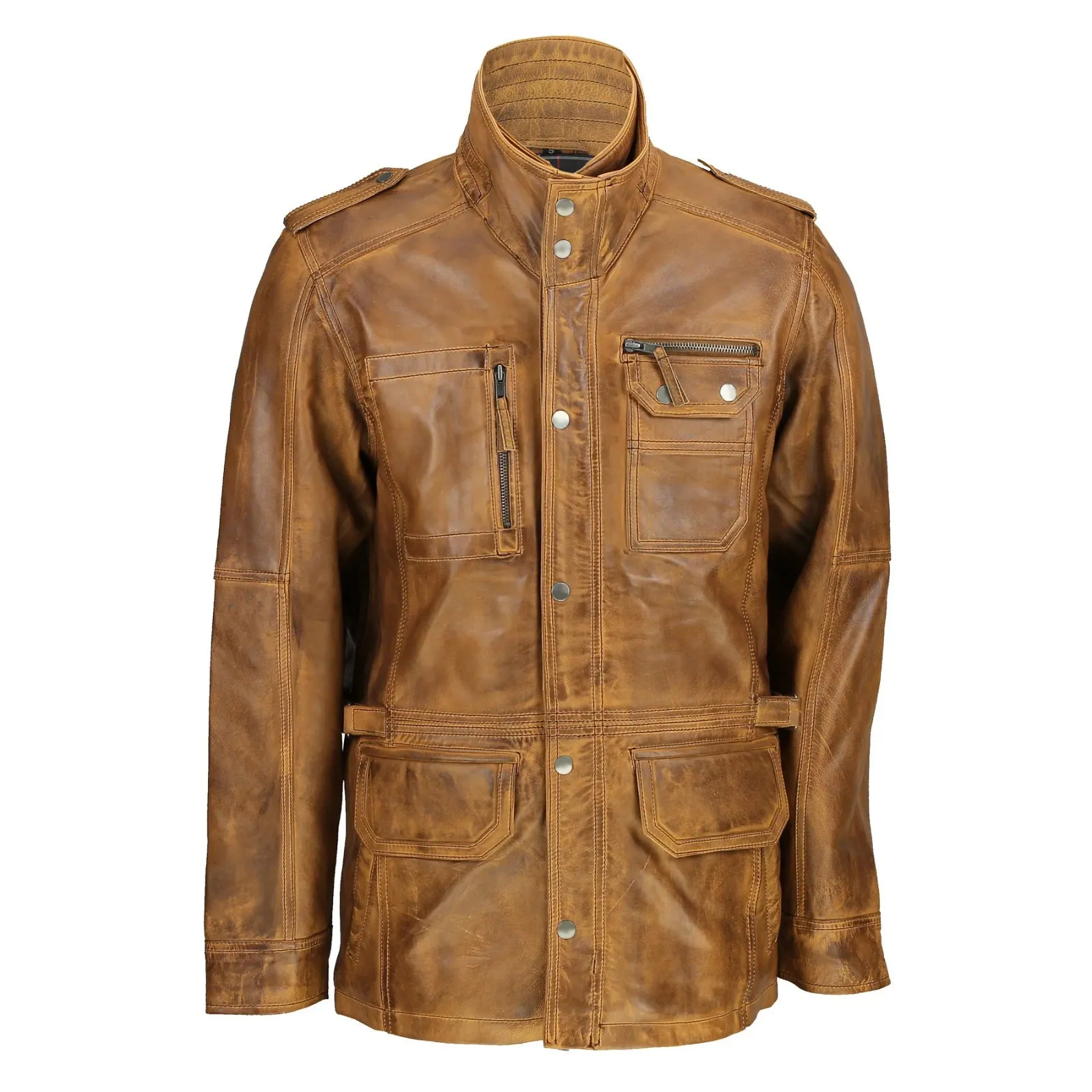 MENS VINTAGE TAN MILITARY JACKET