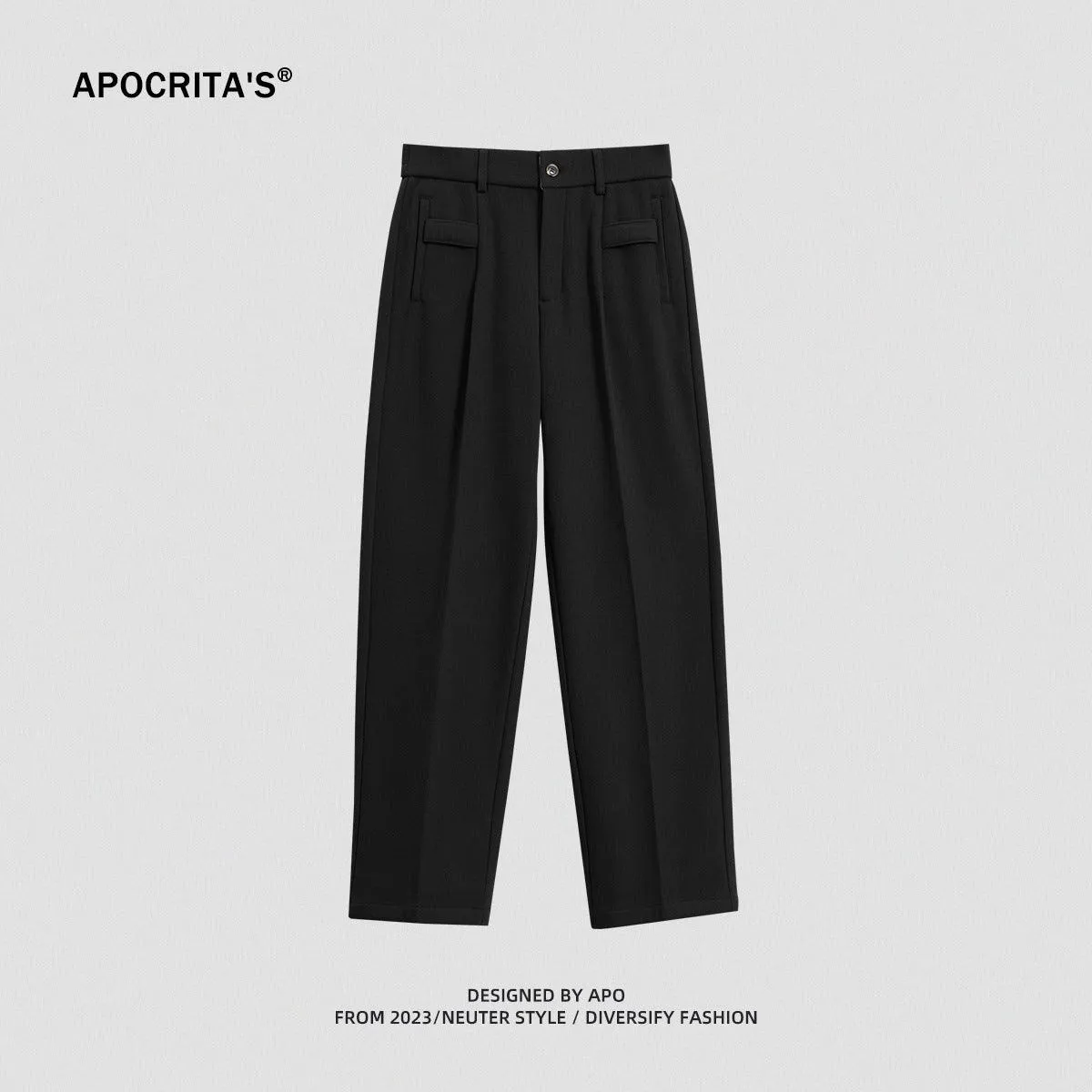 Men's Woollen Trousers Men's Loose Straight