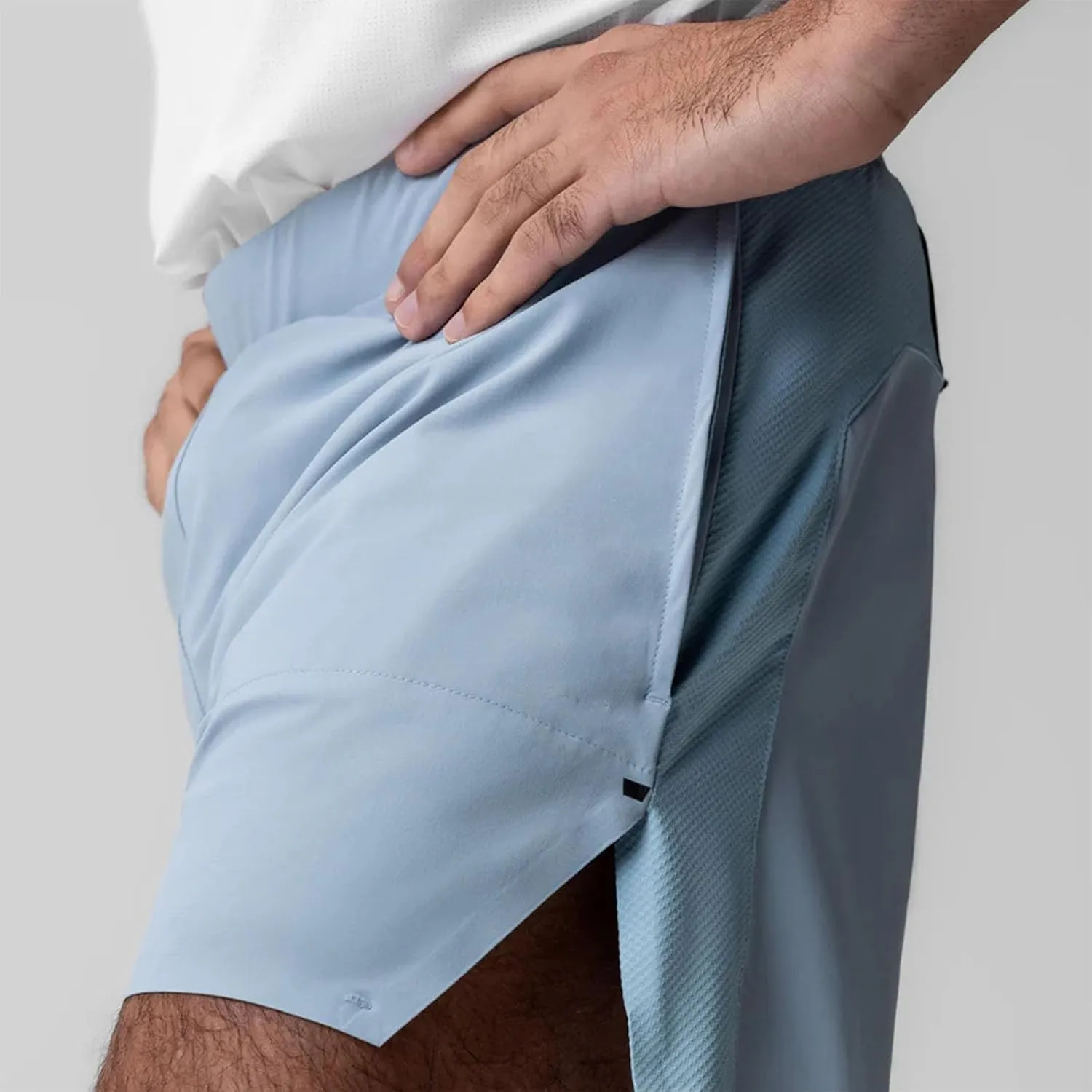 Mens Workout Shorts Casual Solid Athletic Short Pants Fashion Flowy Comfy Running Shorts wit Multiple Pockets