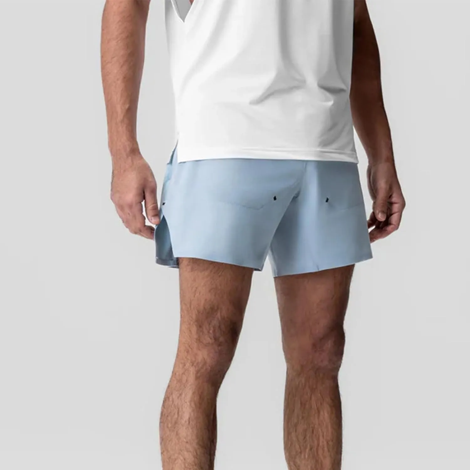 Mens Workout Shorts Casual Solid Athletic Short Pants Fashion Flowy Comfy Running Shorts wit Multiple Pockets