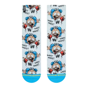 Merge4 Wakey Wakey Skate Socks Art By Steve Caballero