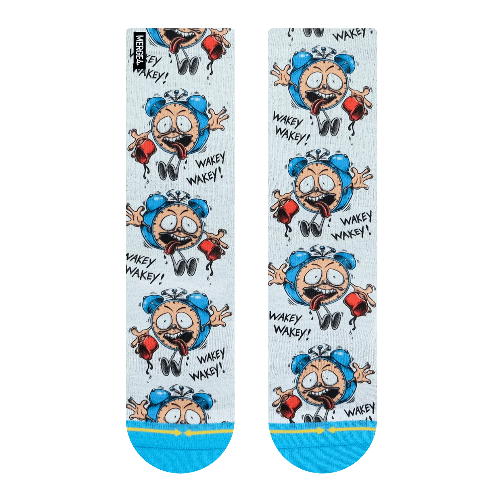 Merge4 Wakey Wakey Skate Socks Art By Steve Caballero