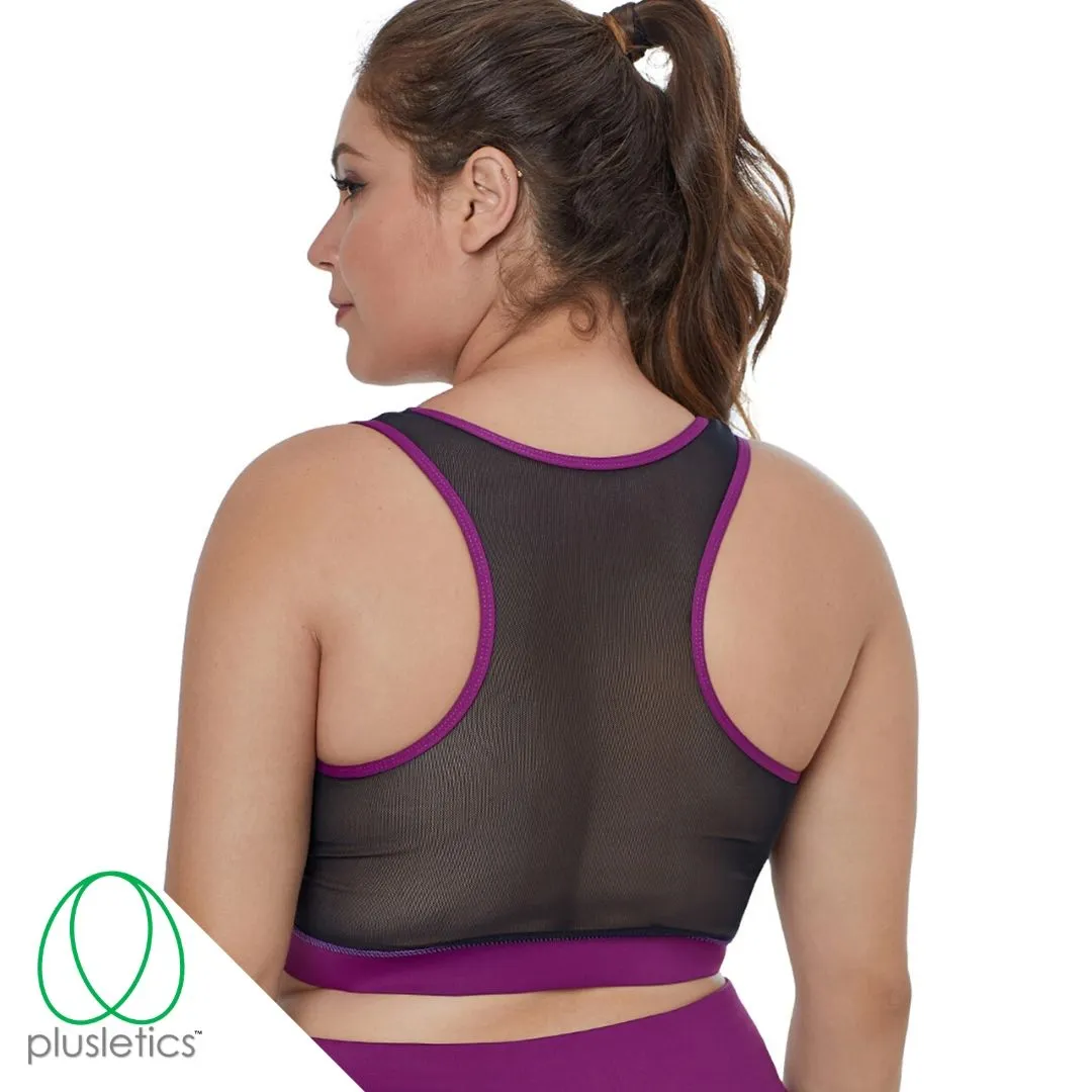 Mesh Back Sports Bra - Fuchsia