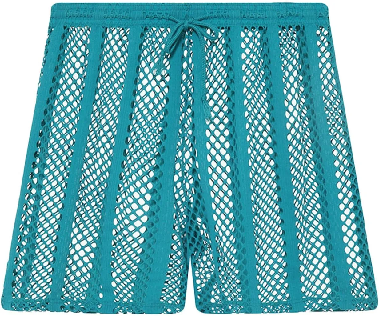 Mesh Long Leg Trunks for Men Breathable Quick Dry Swimwear Mens Sheer Sexy Boxer Briefs Underwear