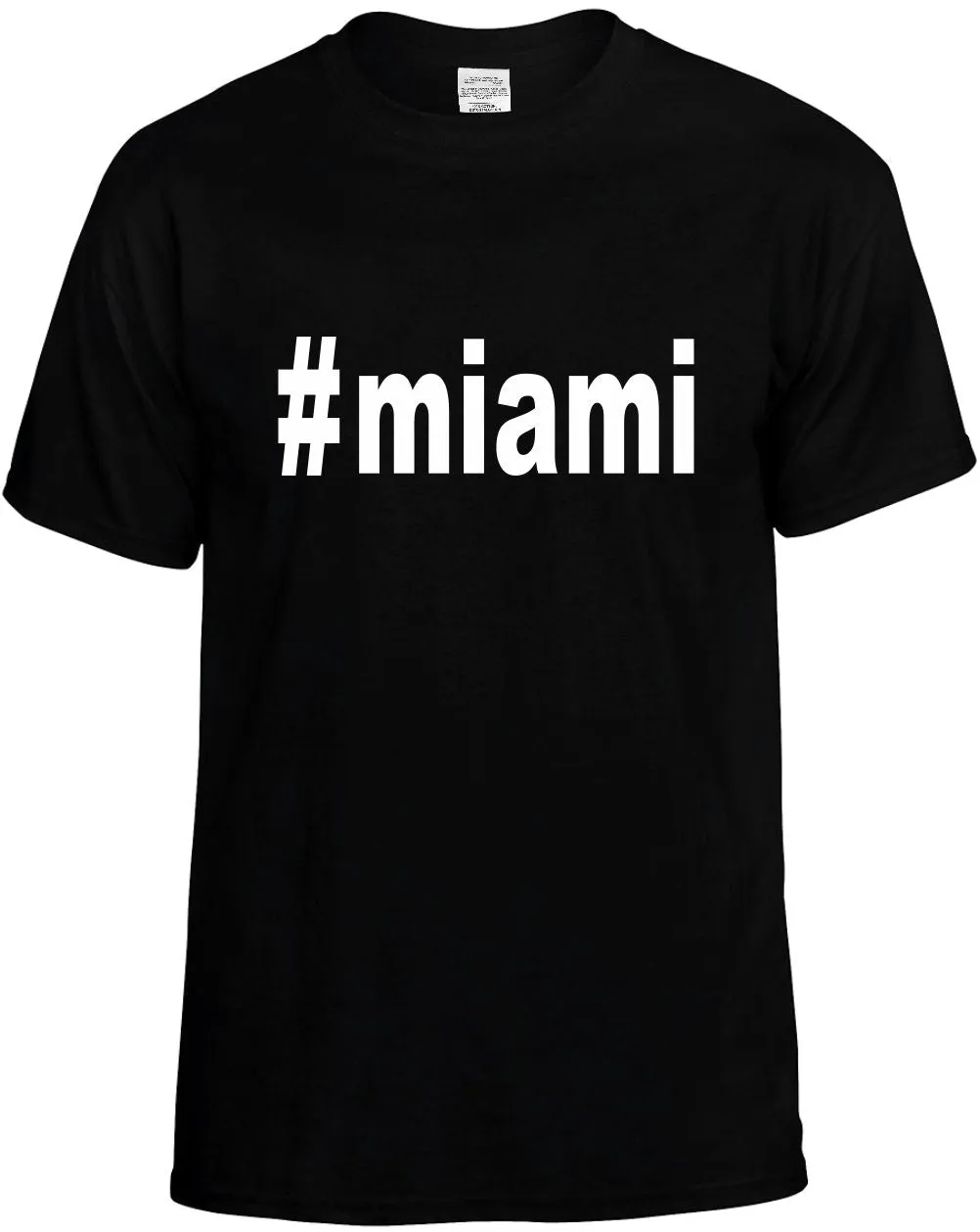 #Miami Hashtag Unisex T-Shirt Novelty Graphic Tee Shirt