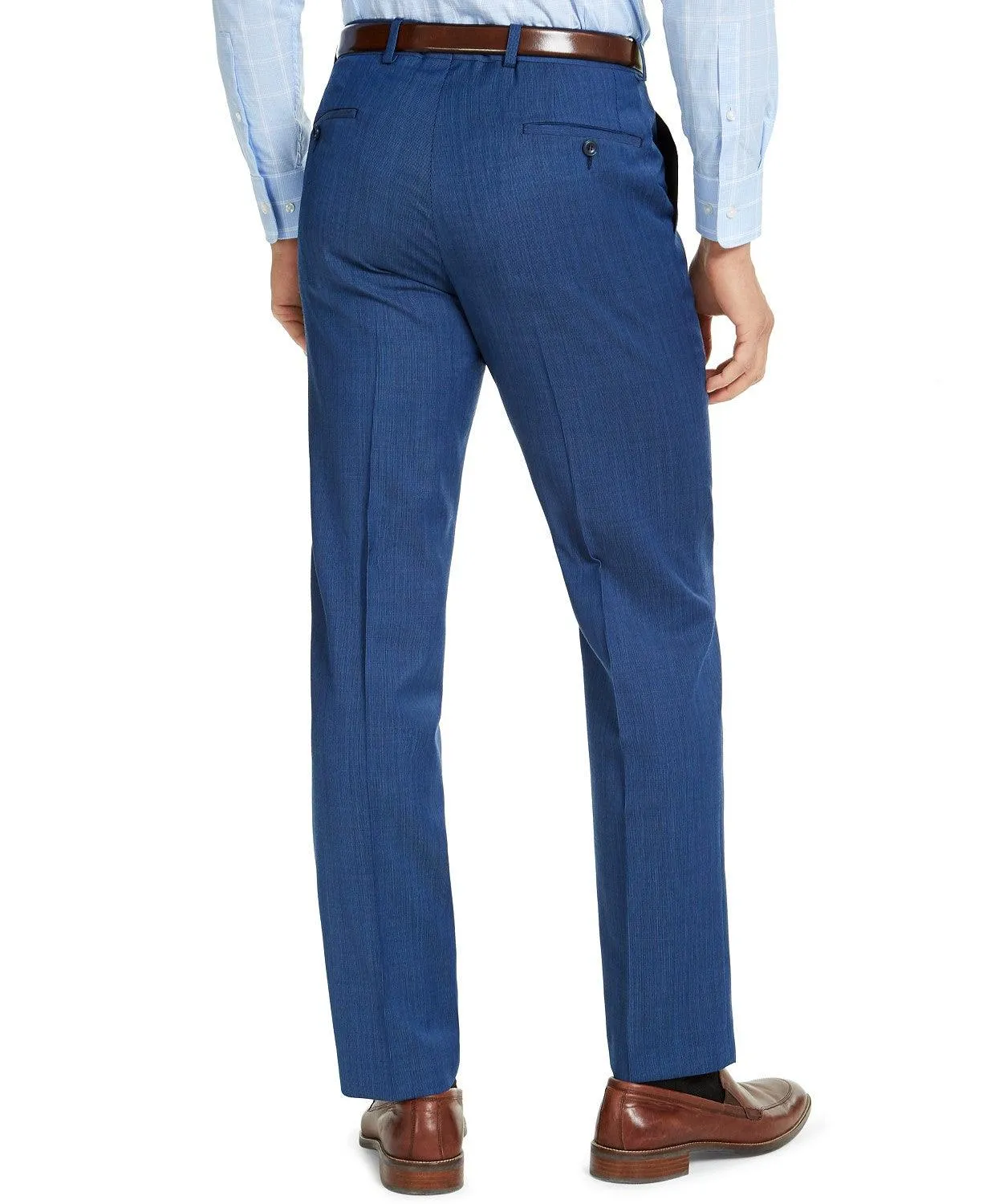Michael Kors Mens Classic Fit Airsoft Dress Suit Pants Blue Tic 38 x 30
