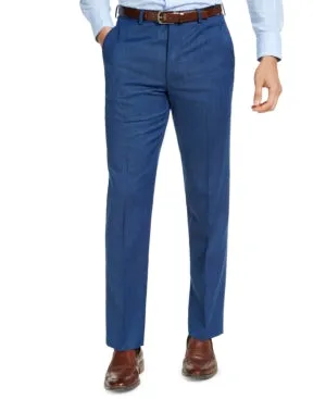 Michael Kors Mens Classic Fit Airsoft Dress Suit Pants Blue Tic 38 x 30