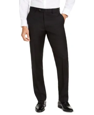 Michael Kors Men's Modern Fit Airsoft Stretch Suit Dress Pants Black 35 x 30