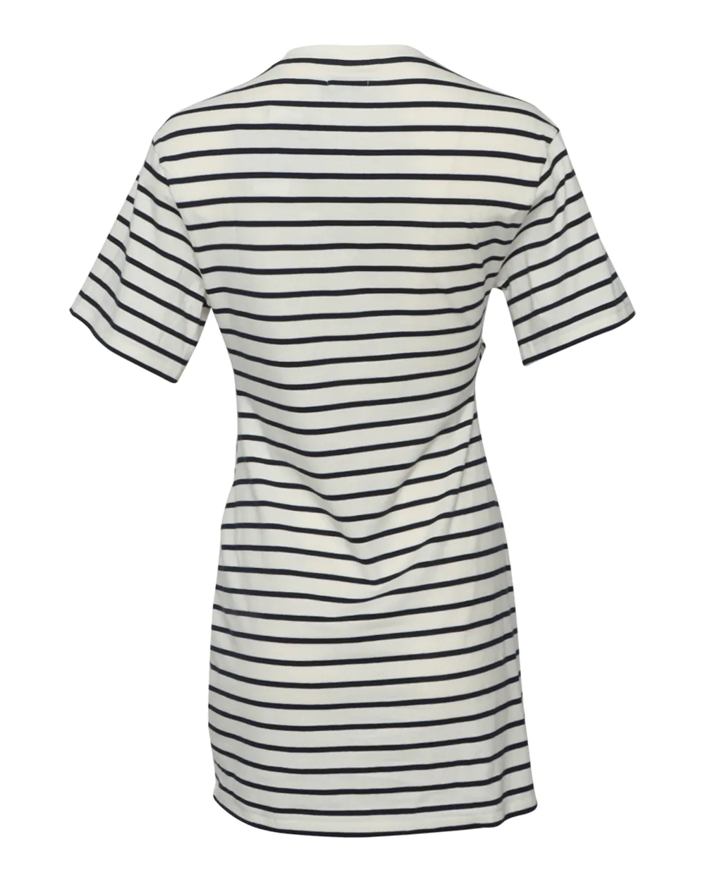 Midnight Stripe Zeus Draped T Shirt Dress