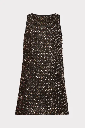 Milly Minis Tinsel Sequins Angular Shift Dress