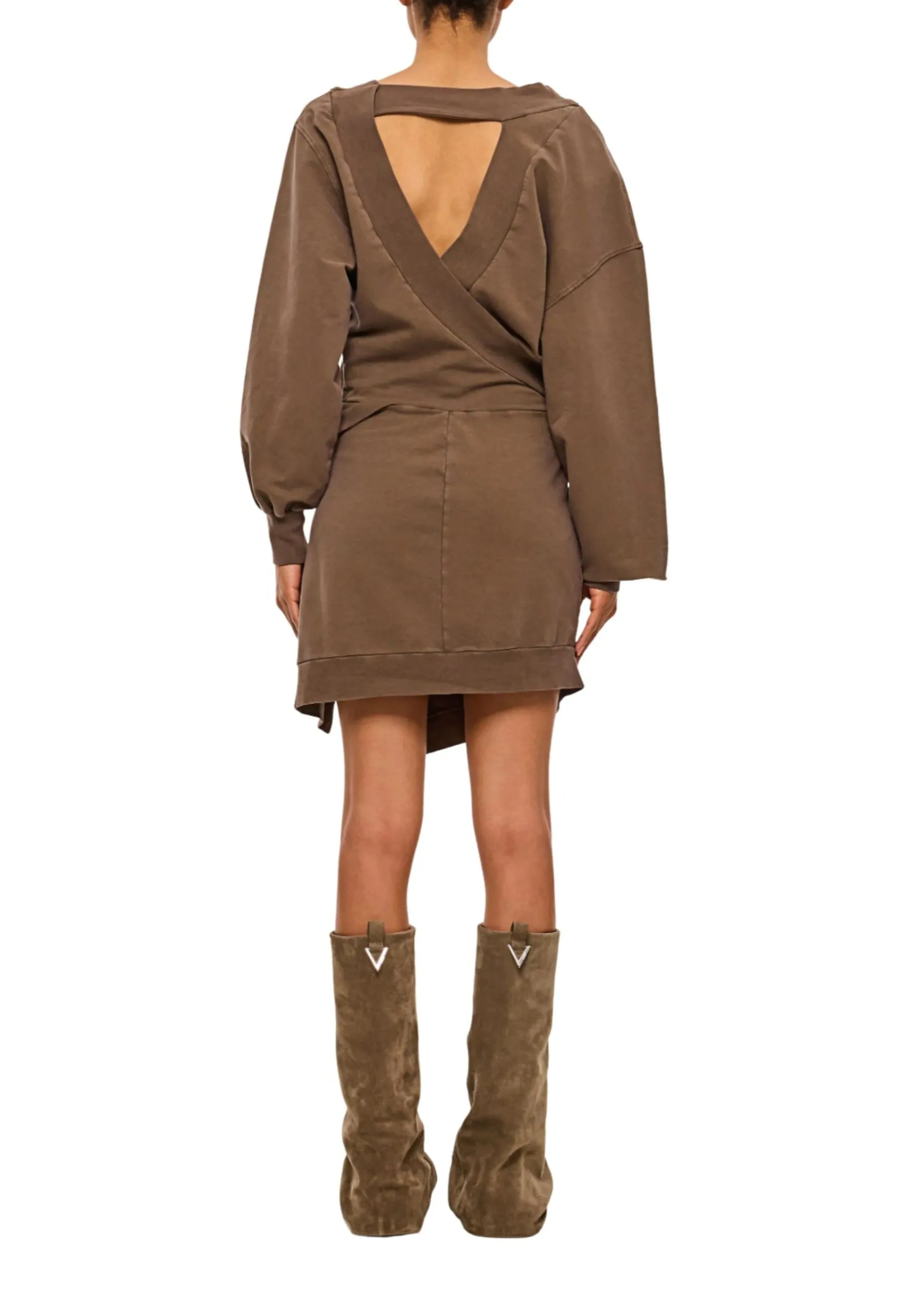 Mini Dress Light American Fleece / Faded Brown