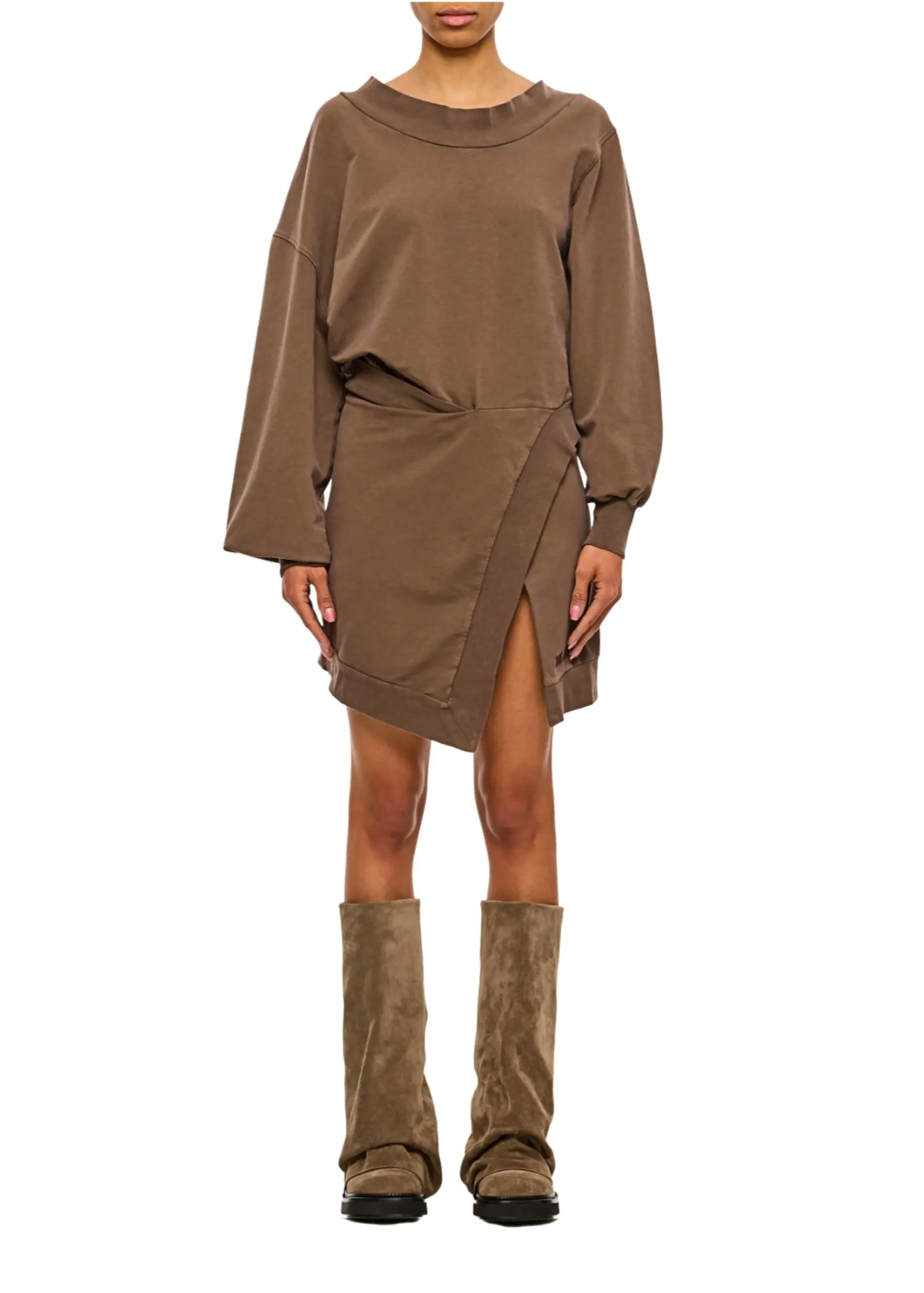 Mini Dress Light American Fleece / Faded Brown