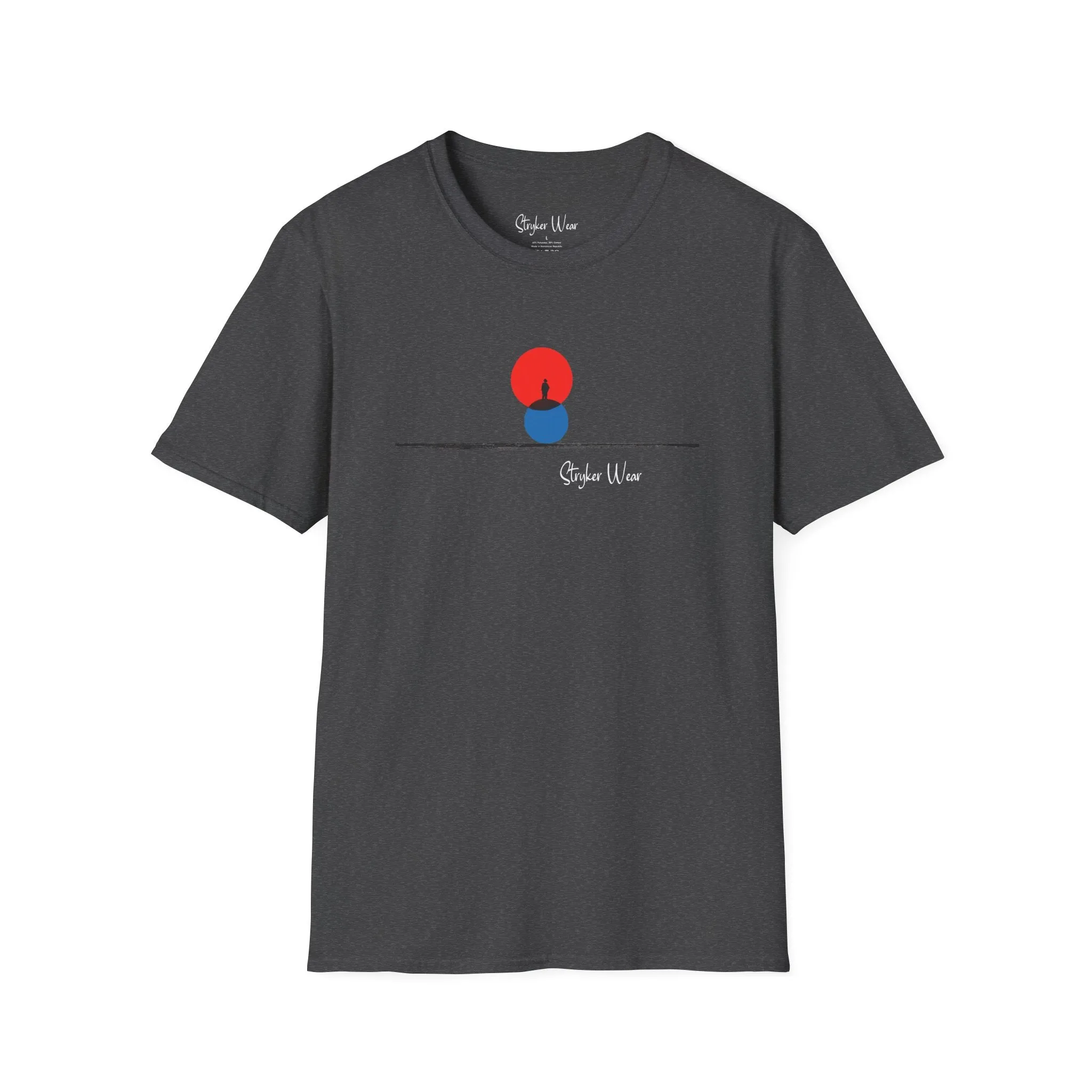 Minimalist Person & Sunset Art | Unisex Softstyle T-Shirt