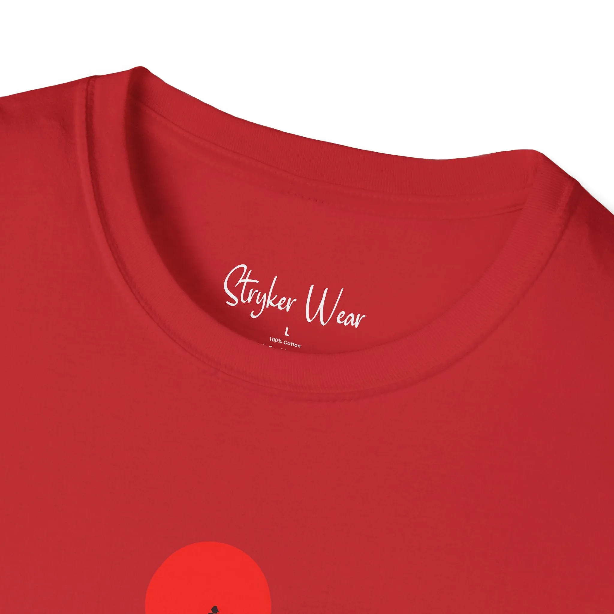 Minimalist Person & Sunset Art | Unisex Softstyle T-Shirt