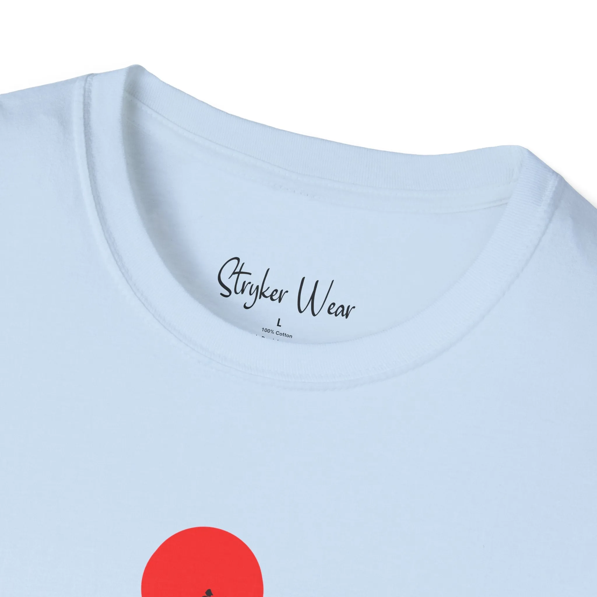 Minimalist Person & Sunset Art | Unisex Softstyle T-Shirt