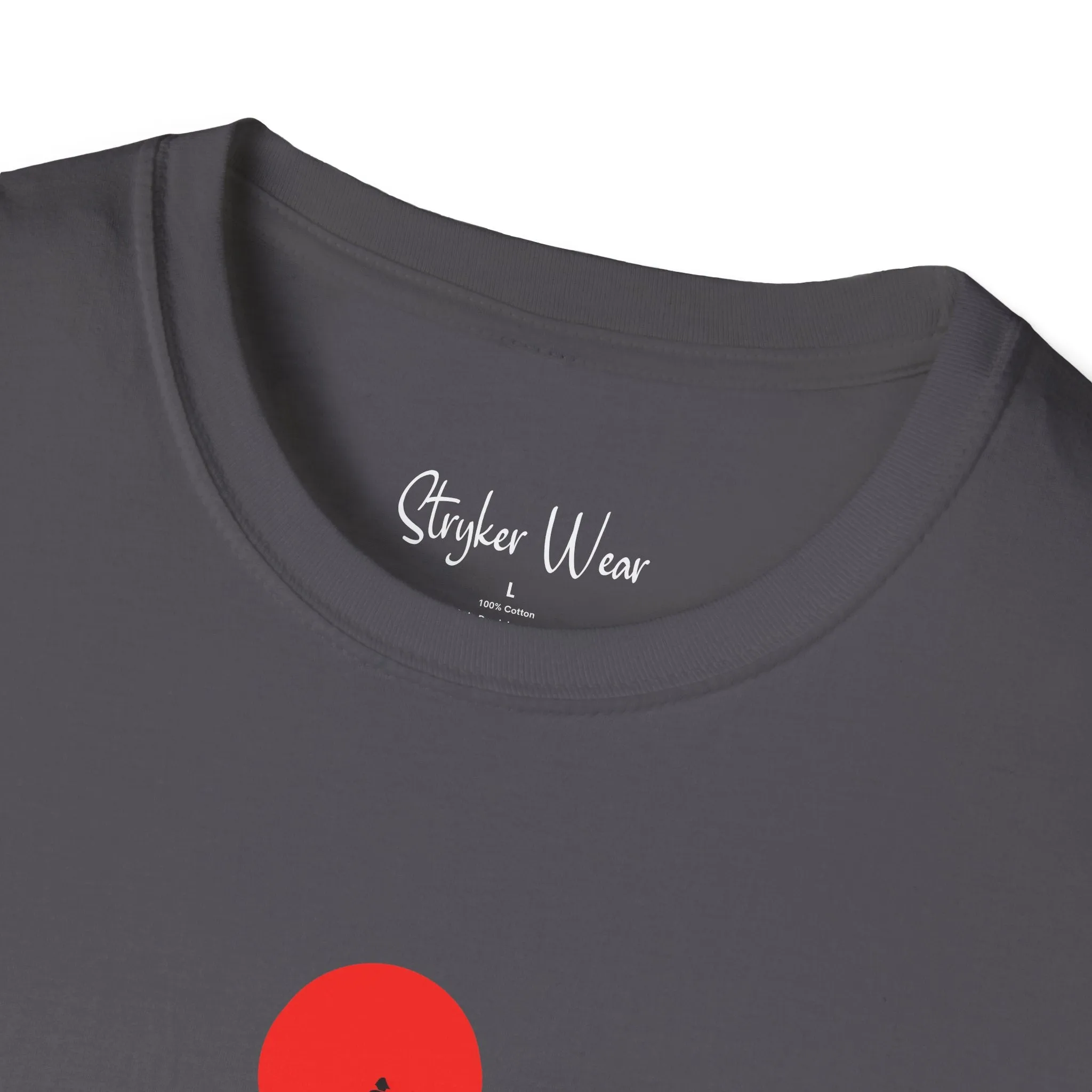 Minimalist Person & Sunset Art | Unisex Softstyle T-Shirt