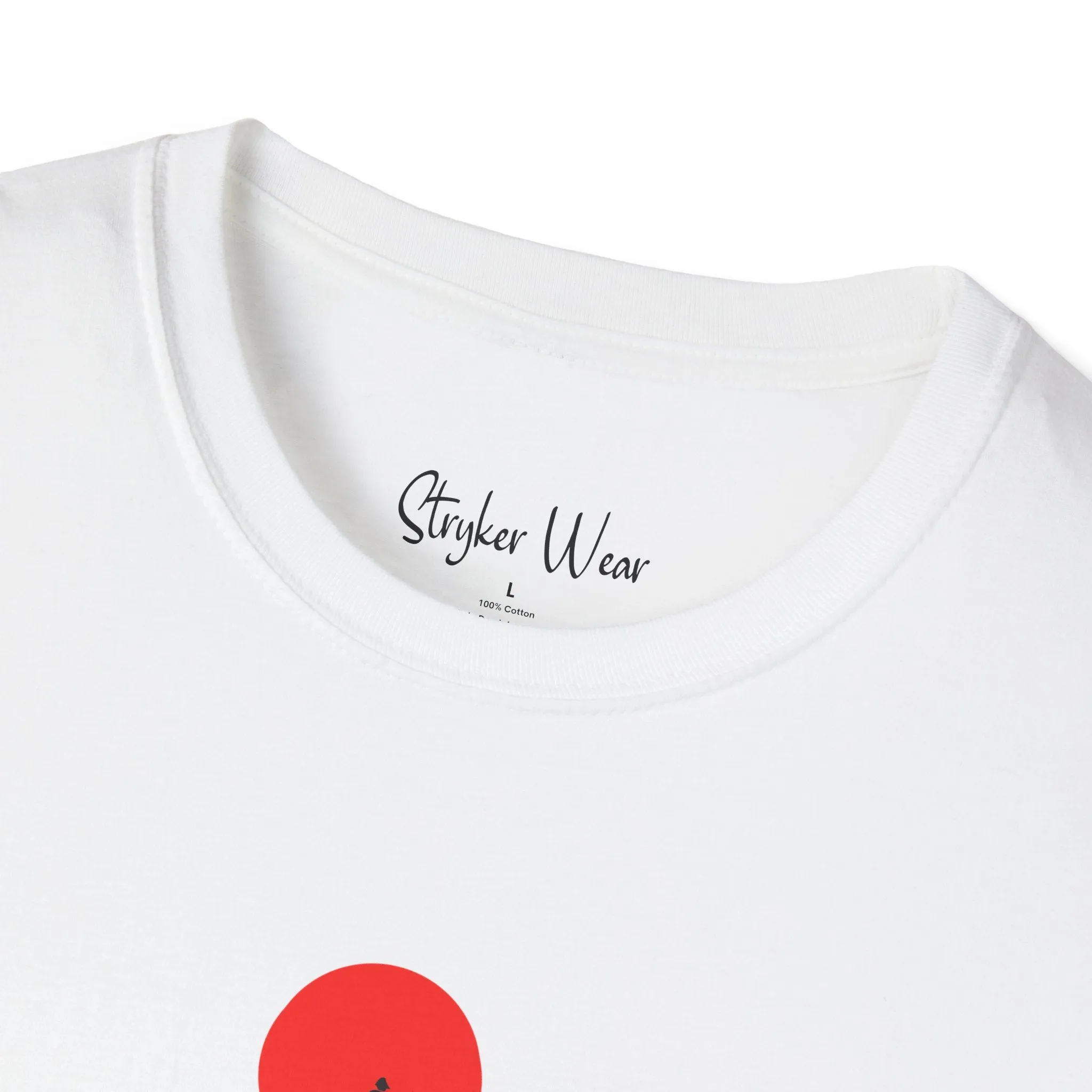 Minimalist Person & Sunset Art | Unisex Softstyle T-Shirt