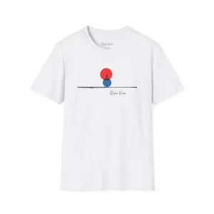 Minimalist Person & Sunset Art | Unisex Softstyle T-Shirt