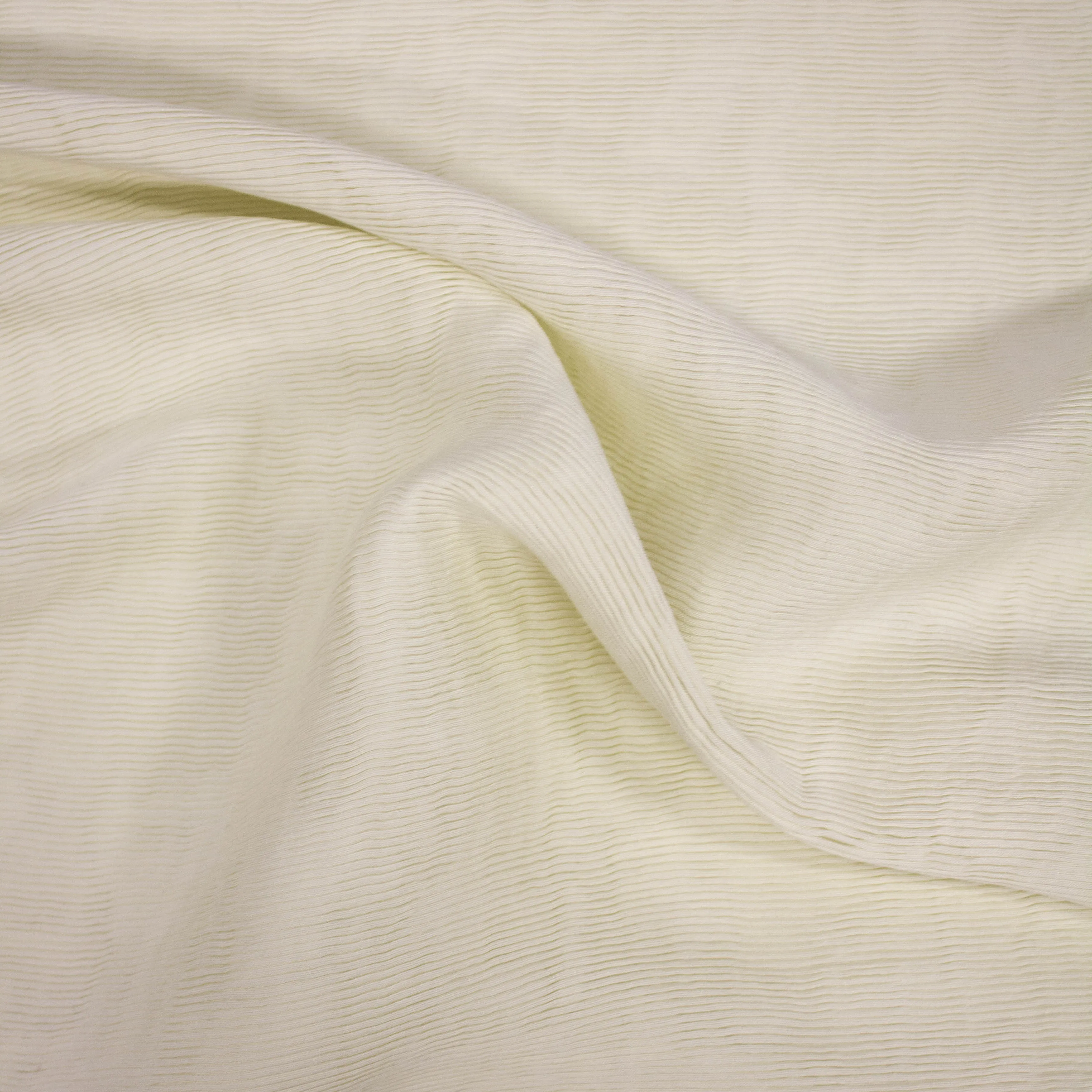 Miro Pale Vanilla Yellow Pleated Polyester SHOWROOM SAMPLE 34CM X 60CM