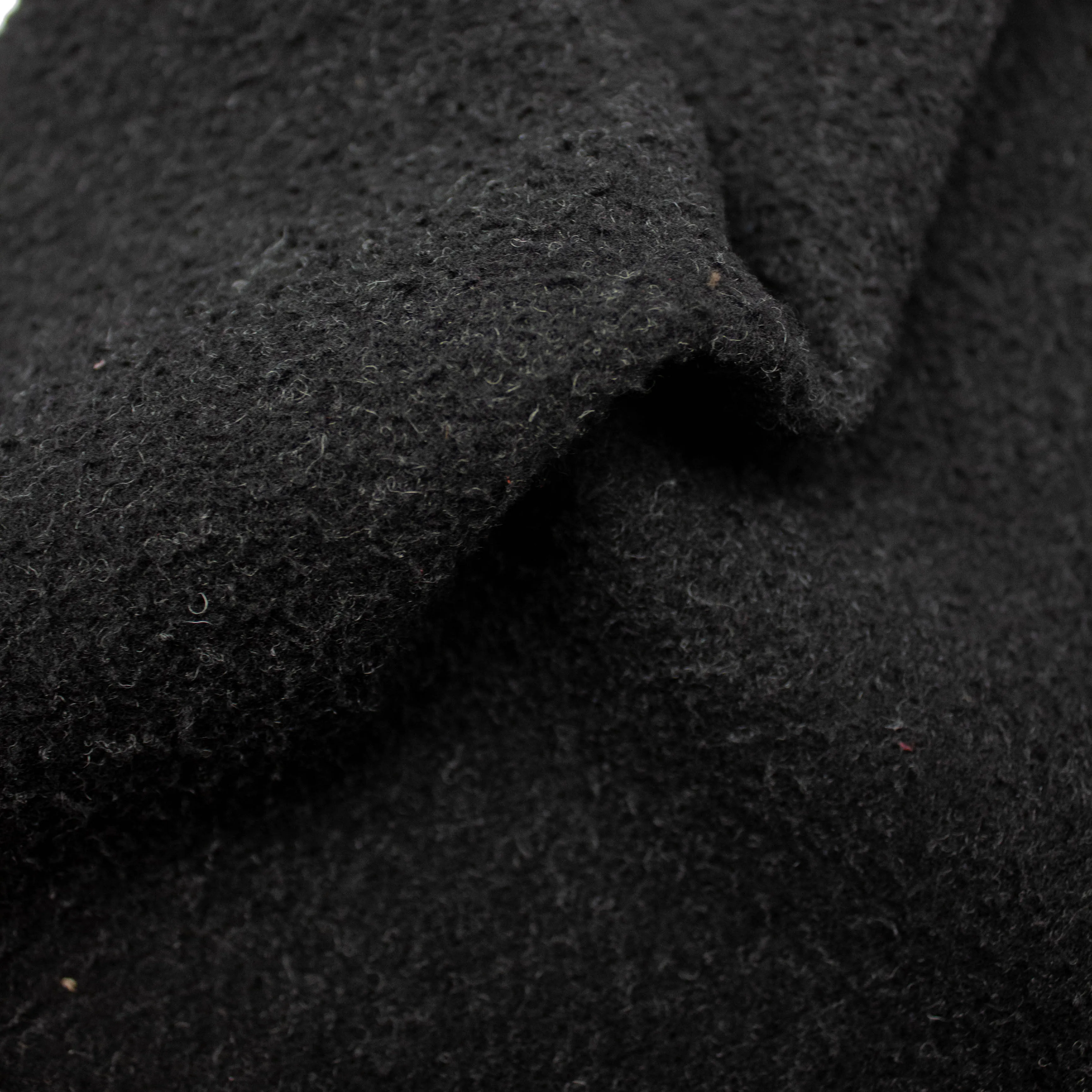 Modyl Black Boiled Wool Blend