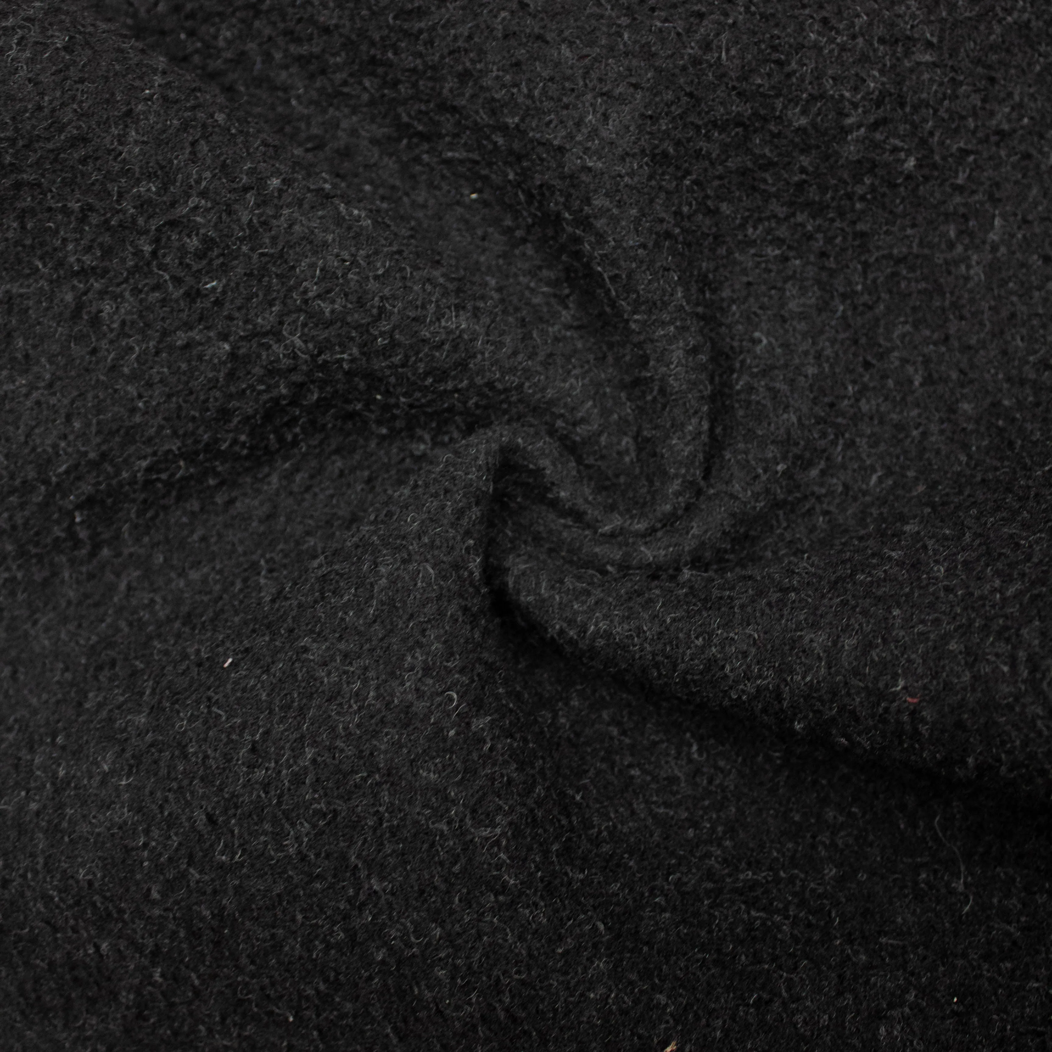 Modyl Black Boiled Wool Blend