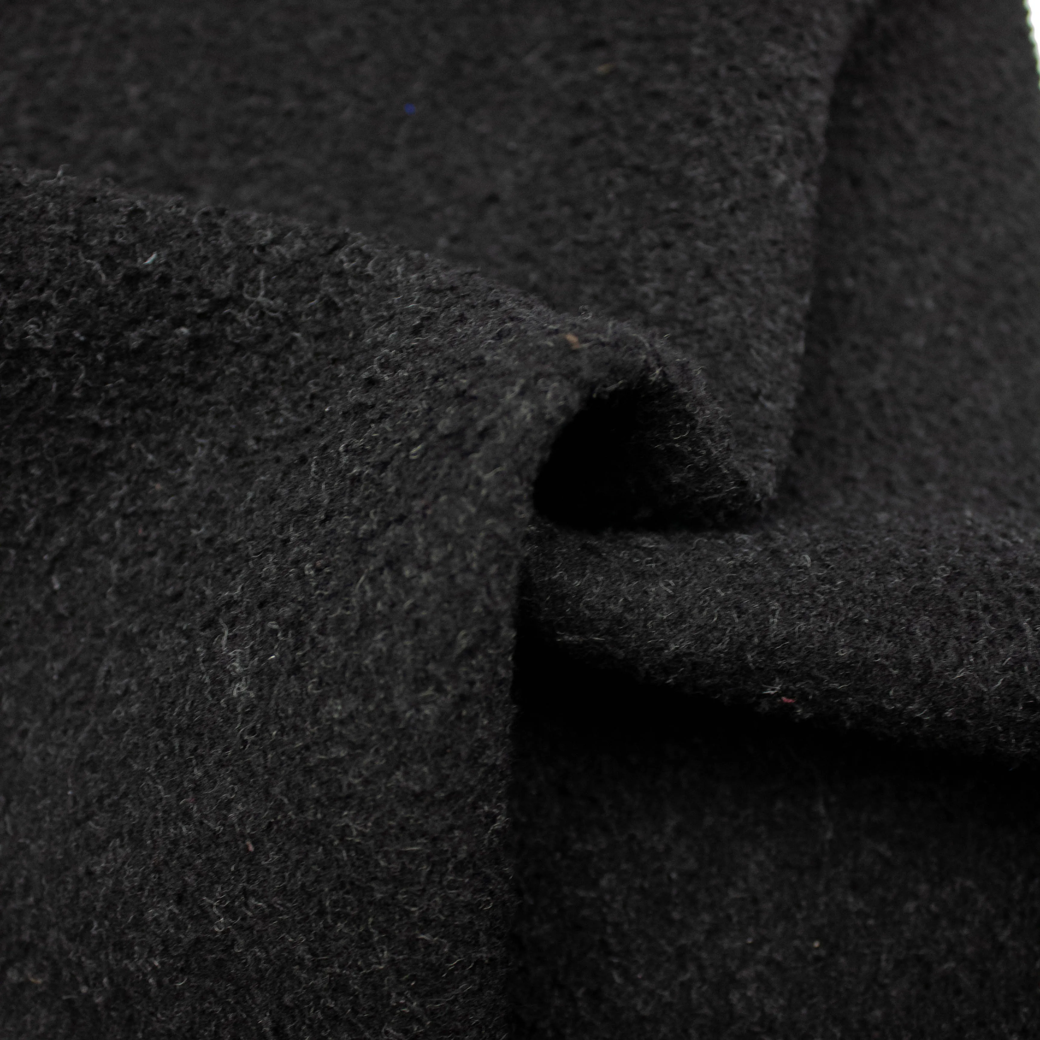 Modyl Black Boiled Wool Blend