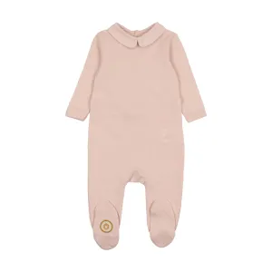 Mon Tresor Baby Textured Elegance Girls Footie Light Rose