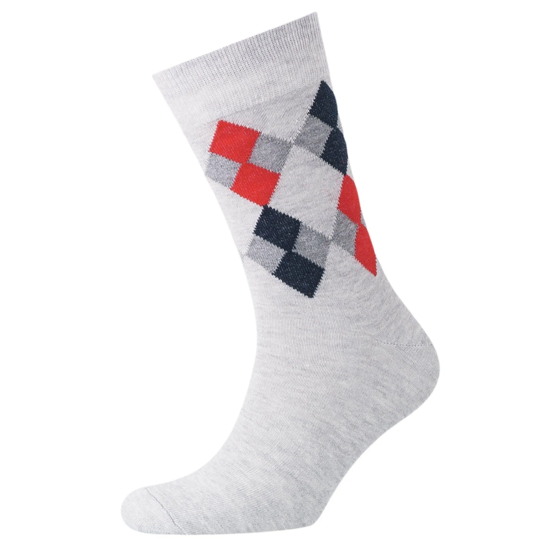 Money Mens Diamond Sig Socks 3pk - Lt Grey/Night Sky