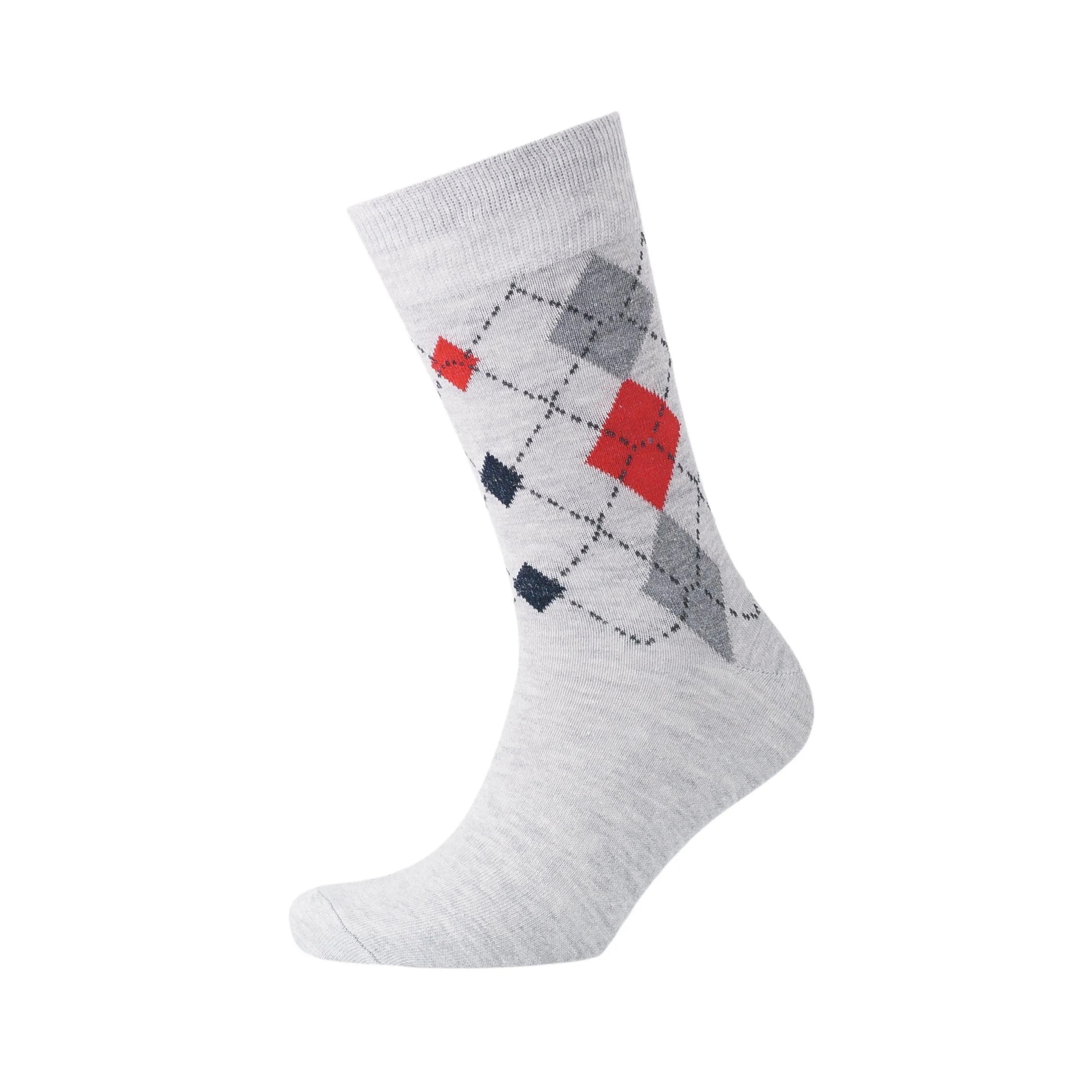 Money Mens Diamond Sig Socks 3pk - Lt Grey/Night Sky