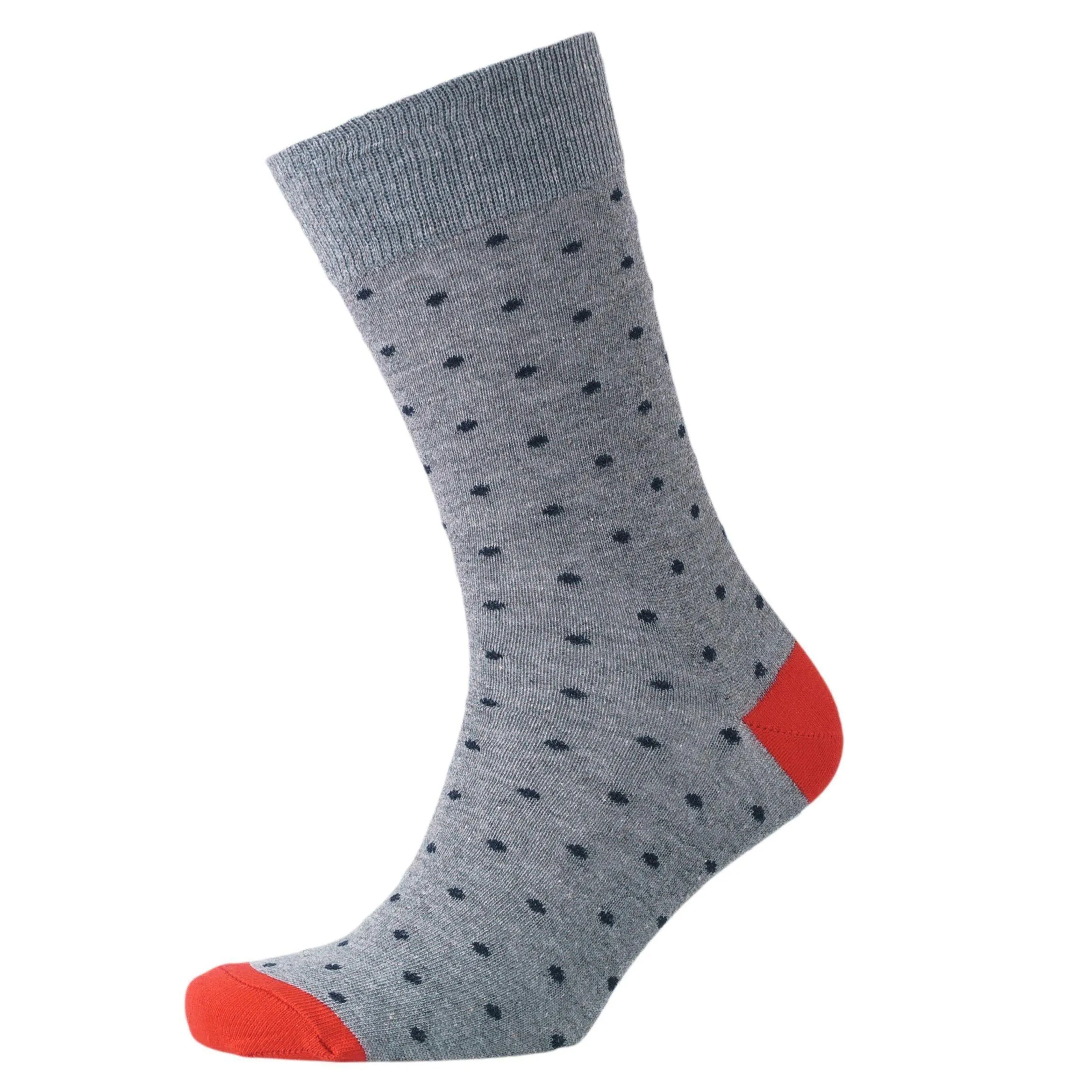 Money Mens Dot Trio Socks 3pk - Lt Grey/Night Sky