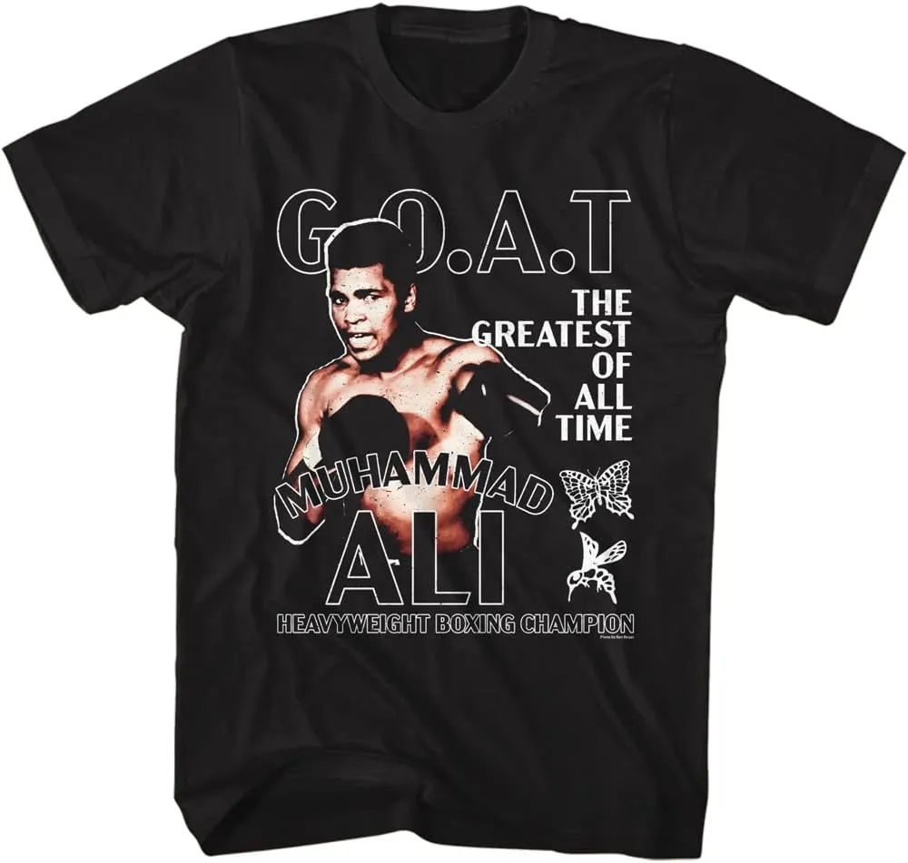 Muhammad Ali T Shirt Heavyweight Champ G.O.A.T Adult Short Sleeve T Shirts Vintage Style Graphic Tees