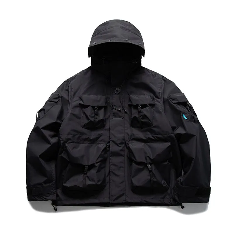 Multi-Pocket Waterproof Windbreaker Jacket