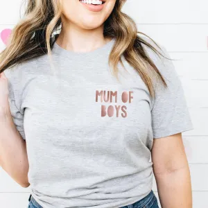 Mum of Boys Ladies T Shirt