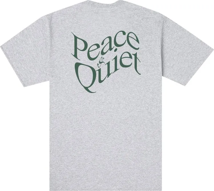 Museum of Peace & Quiet Warped Wordmark T-Shirt 'Heather Grey', Gray