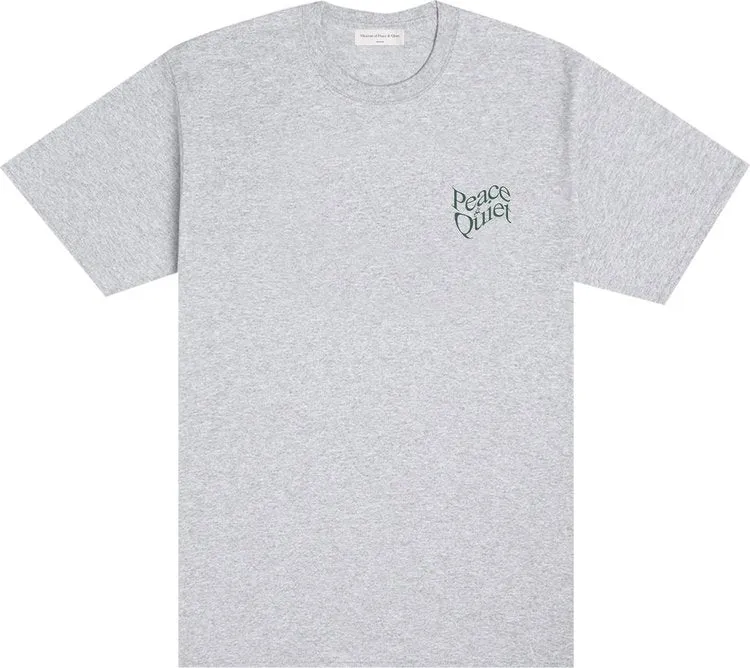 Museum of Peace & Quiet Warped Wordmark T-Shirt 'Heather Grey', Gray
