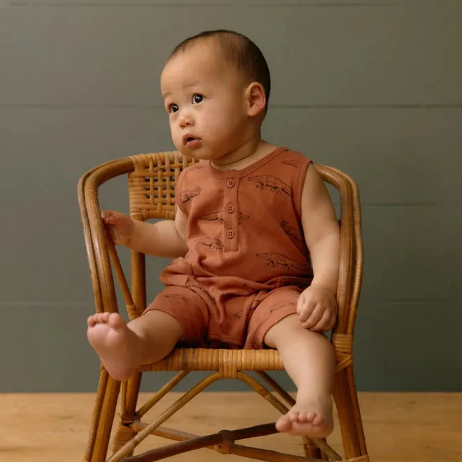 Nature Baby Camper Suit - Crocodile Print