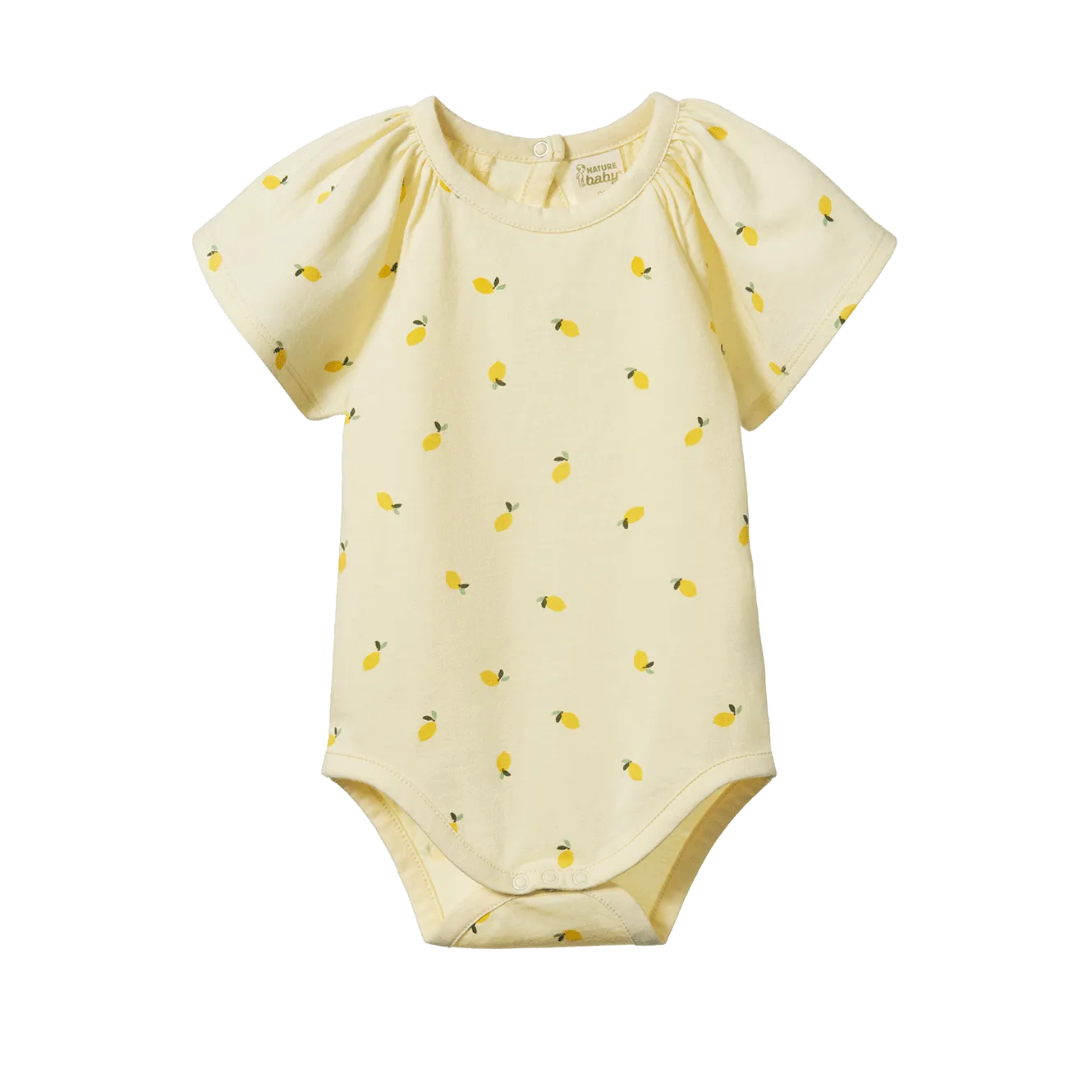 NATURE BABY - FAYE BODYSUIT: LITTLE LEMON CREAM PRINT