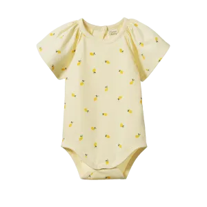 NATURE BABY - FAYE BODYSUIT: LITTLE LEMON CREAM PRINT
