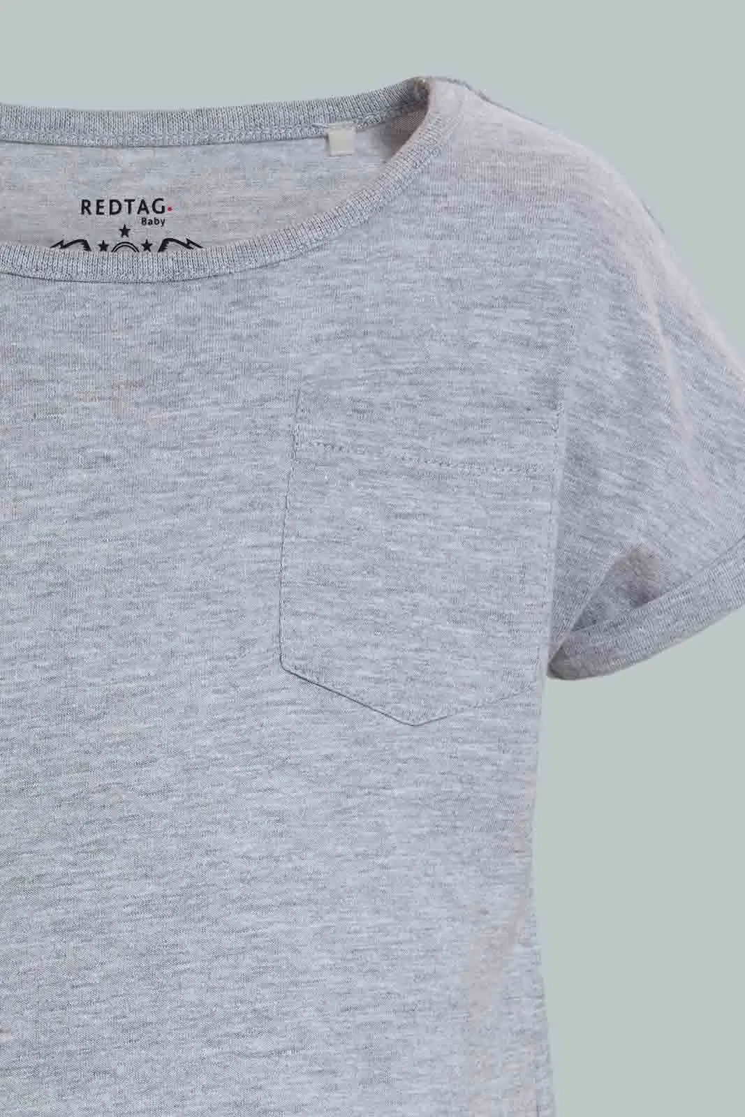 Navy And Grey Solid T-Shirt For Baby Boys (Pack of 2)