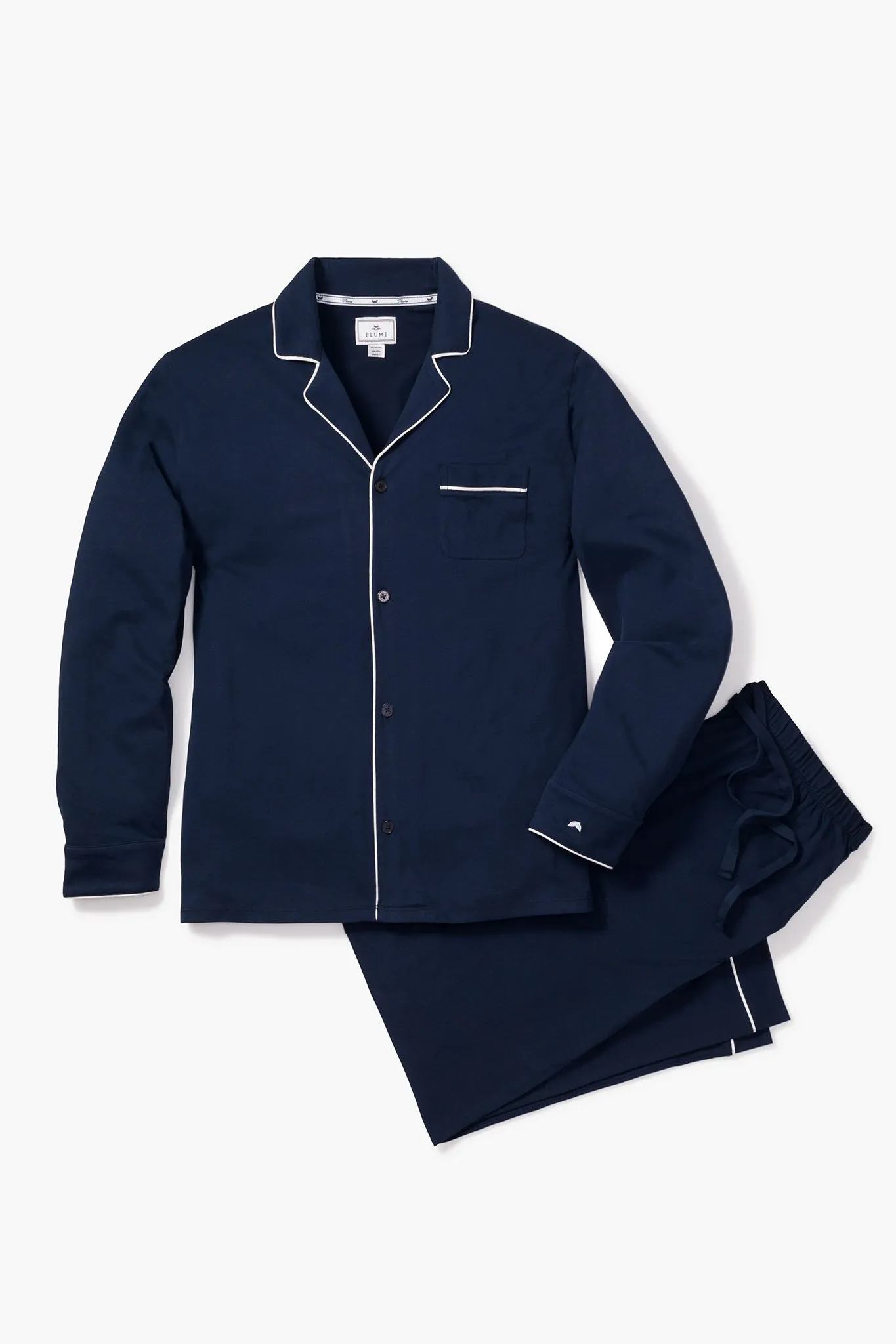 Navy Luxe Pima Pajama Set